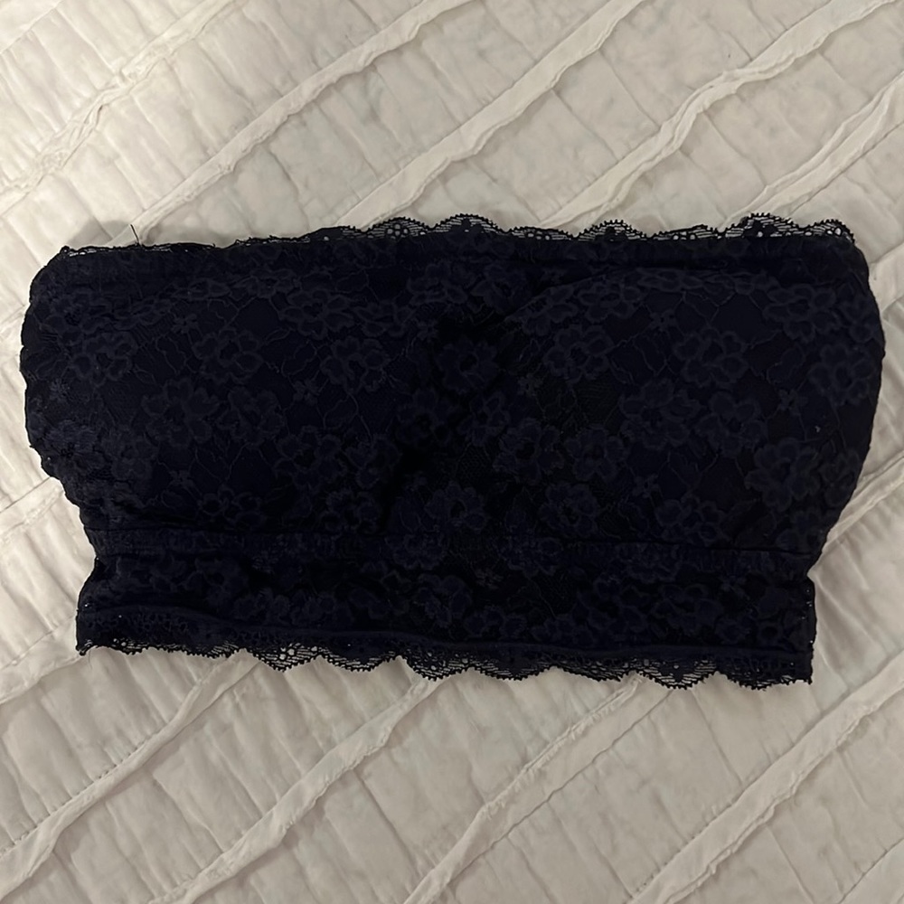 Gilly Hicks navy blue strapless brallete